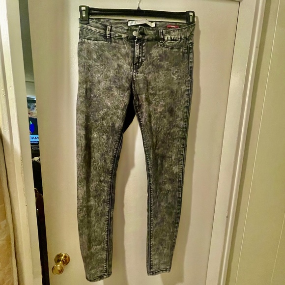 Zara Stone Washed Jean Women’s Trafaluc Jegging Size 8 90s Faux Front Pockets - Picture 6 of 11